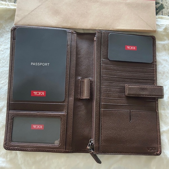 Tumi Bags Tumi Travel Organizer Leather Wallet New Brown Poshmark